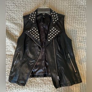 Studded biker vest forever 21